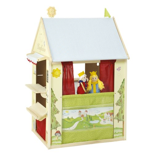 Maisonnette En Bois à 4 Faces - Théâtre De Guignol épicerie Poste Banque