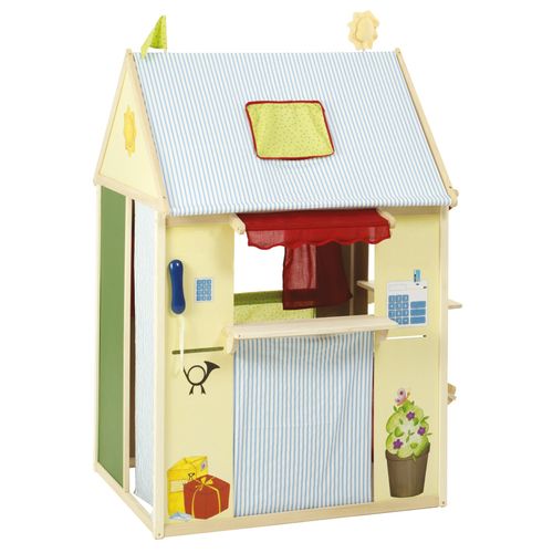 Maisonnette En Bois à 4 Faces - Théâtre De Guignol épicerie Poste Banque