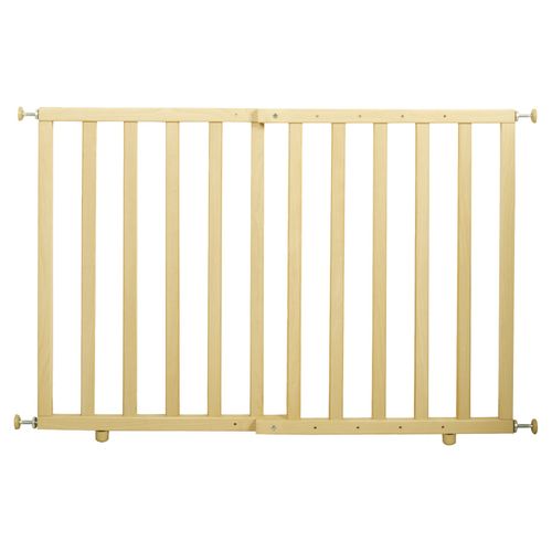 Barriere De Sécurité Pour Portes Et Escaliers En Bois Naturel - Fixation Par Pression Sans Perçage