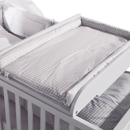 Plan À Langer + Matelas Damier Gris - À Mettre Au Dessus Des Lits De Bébé