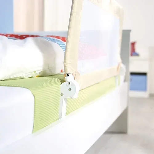 Roba Barriera Di Protezione Per Lettino Klipp-Klapp – 135x40 Cm, Anticaduta In Poliestere E Rete, Per Bambini 1-5 Anni