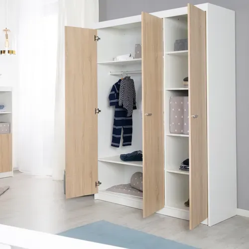 Ensemble De Chambre Gabriella - Lit Bébé + Commode à Langer + Armoire à 3 Portes