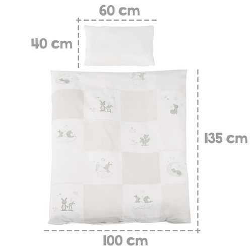 Lit Bébé Évolutif Complet Fox Et Bunny - 70x140 - Textiles Inclus