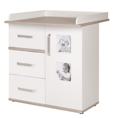 Ensemble De Chambre Moritz - Lit Bébé + Commode Á Langer + Armoire À 3 Portes