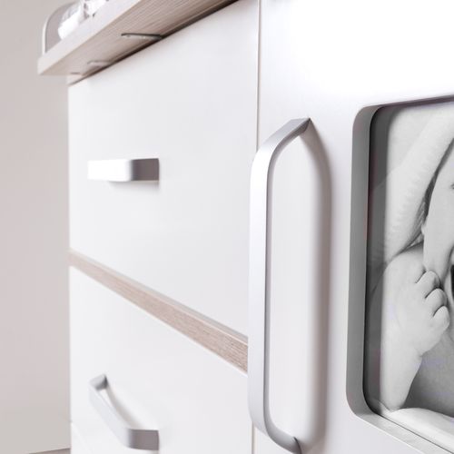Ensemble De Chambre Moritz - Lit Bébé + Commode Á Langer + Armoire À 3 Portes