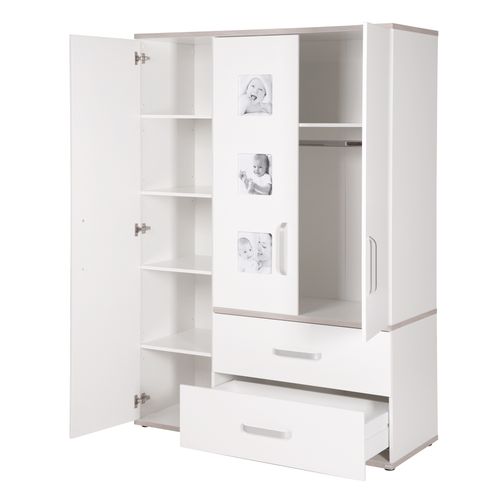 Ensemble De Chambre Moritz - Lit Bébé + Commode Á Langer + Armoire À 3 Portes