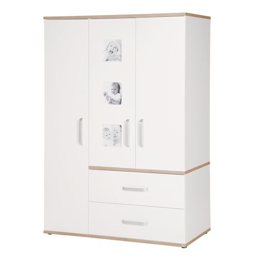 Ensemble De Chambre Pia - Lit Bébé + Commode À Langer + Armoire 3 Portes
