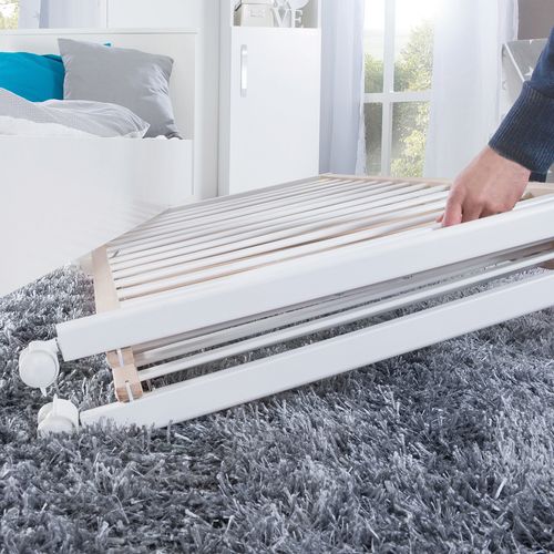 Lit Bébé Pliant À Barreaux Hêtre Et Blanc Fold Up 60x120