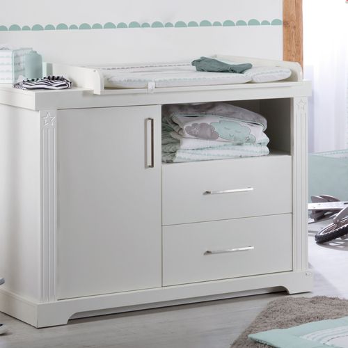 Set De Meuble Maxi - Lit Bébé évolutif + Commode À Langer - Blanc