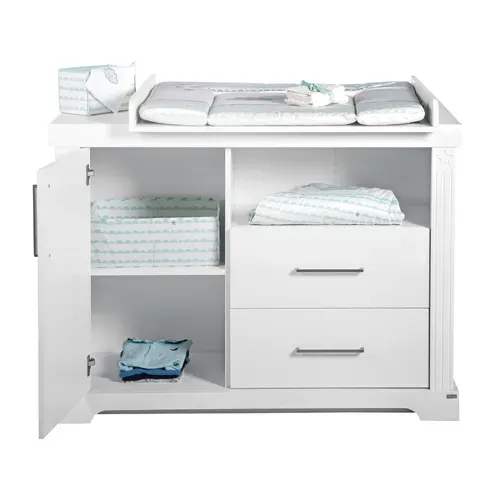 Set De Meuble Maxi - Lit Bébé évolutif + Commode À Langer - Blanc