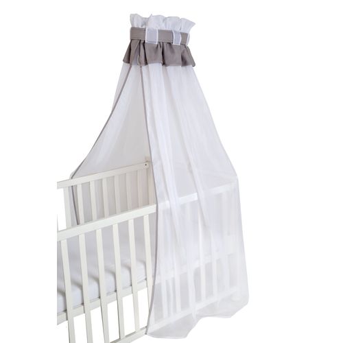 Ciel De Lit Transparent Pour Bébé Et Enfant - 160 X 250 Cm - Gris Clair