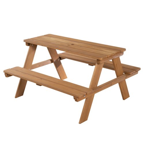 Table Pique-nique Enfants En Bois Massif Teck - Picnic For 4 Outdoor+