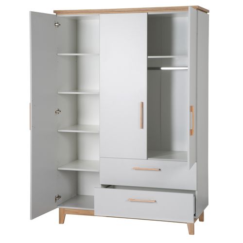 Ensemble De Chambre Caro - Lit Bébé + Commode Á Langer + Armoire 3 Portes