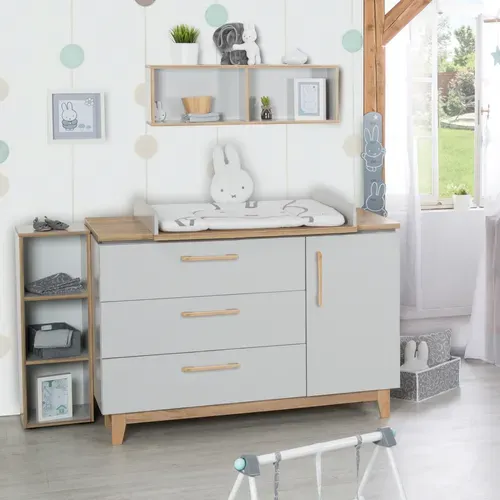 Ensemble De Chambre Caro - Lit Bébé + Commode Á Langer + Armoire 3 Portes