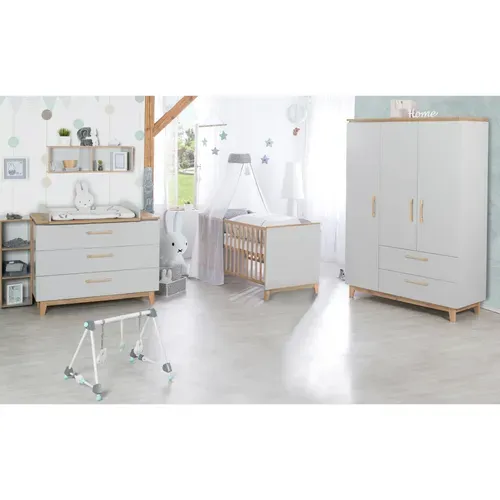 Ensemble De Chambre Caro - Lit Bébé + Commode Á Langer + Armoire 3 Portes