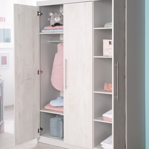 Armoire Bébé En Bois Clair 3 Portes Maren 2