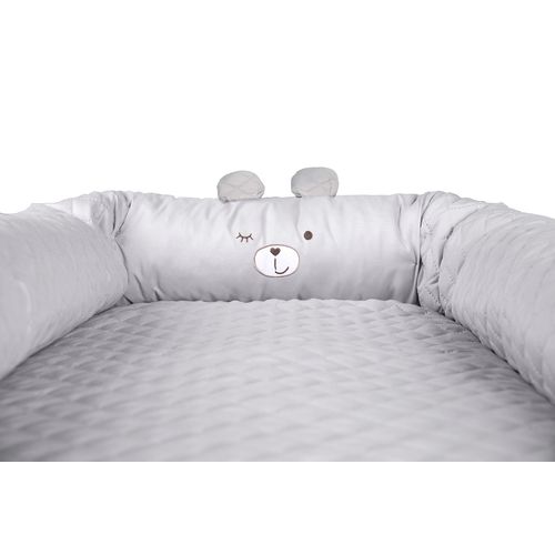 Nid D'ange Roba Style - Nid Douillet Avec Visage D'ours - Gris Argenté