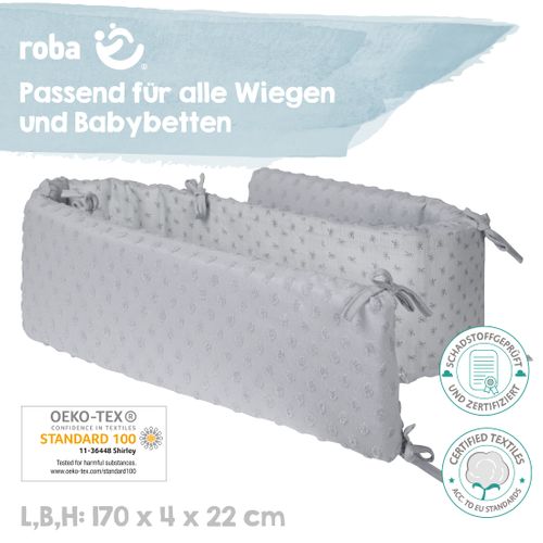 Tour De Lit Bébé Lil Planet - Coton Bio - Gris