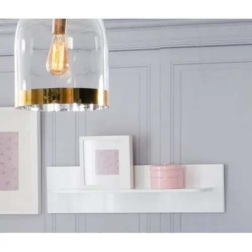 étagère Murale Retro 2 90 Cm – Blanc Brillant
