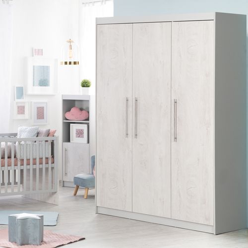 Ensemble De Chambre Maren 2 - Lit Bébé + Commode À Langer + Armoire 3 Portes