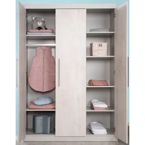 Ensemble De Chambre Maren 2 - Lit Bébé + Commode À Langer + Armoire 3 Portes