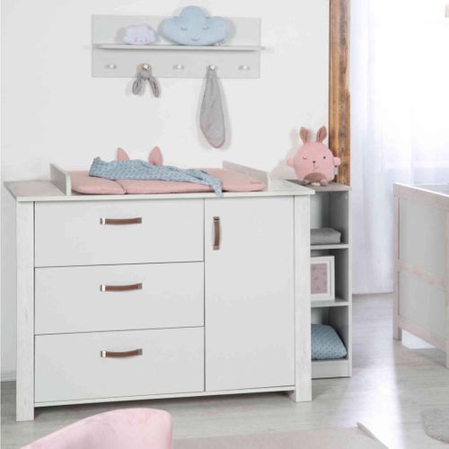 Meuble à Langer En Bois Mila Blanc