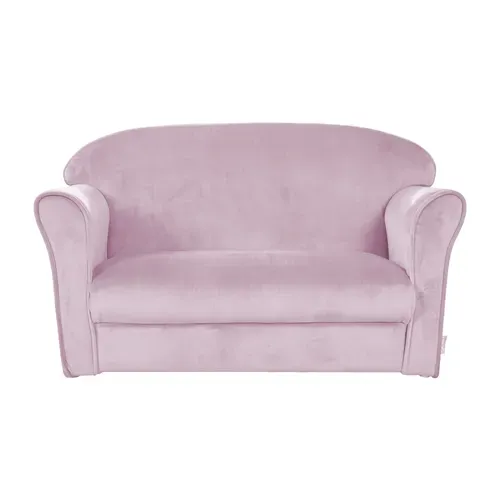 Canapé Enfant Lil Sofa Avec Accoudoirs - Rembourré De Velours Rose