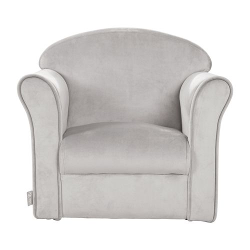 Fauteuil Enfant Lil Sofa Avec Accoudoirs - Rembourré De Velours Gris