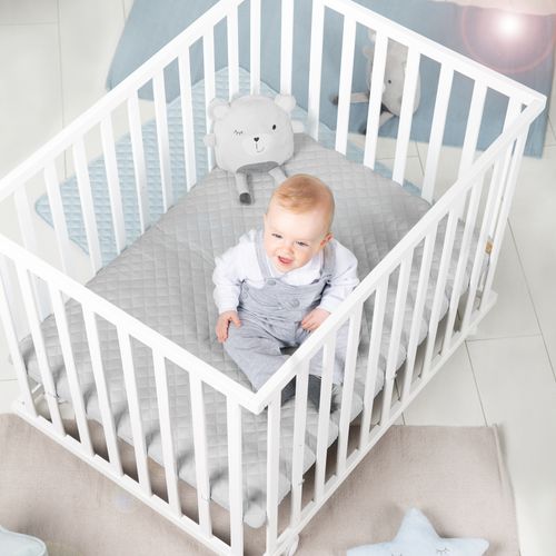 Roba Matelas Bébé Pliable 120x120 Cm Pour Jouer Et Ramper - Gris Foncé Style