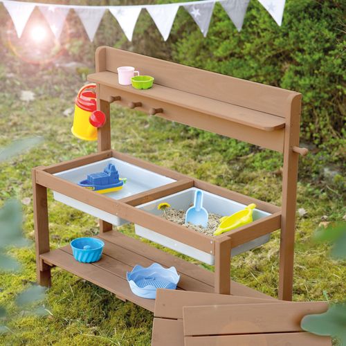 Cuisine De Jeux À Sable Et Eau En Bois Massif Teck - Fun Outdoor+