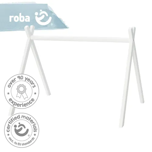 Portique D'éveil En Bois Pour Bébé Montesori Babygym - Blanc