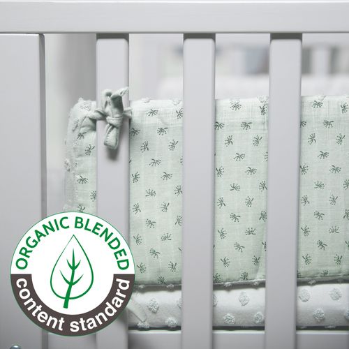 Tour De Lit Bébé Lil Planet - Coton Bio - Vert Givré
