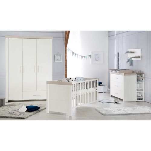 Ensemble De Meuble Lucy - Lit Bébé + Commode À Langer + Armoire 3 Portes