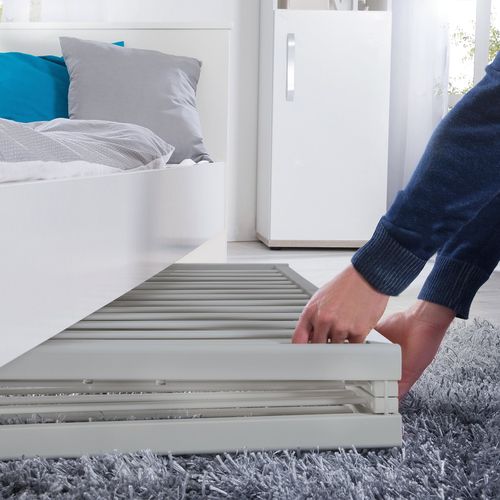 Lit Bébé Pliant 60x120 Réglable En Hauteur - Bois Laqué Taupe - Avec Roulettes - Fold Up