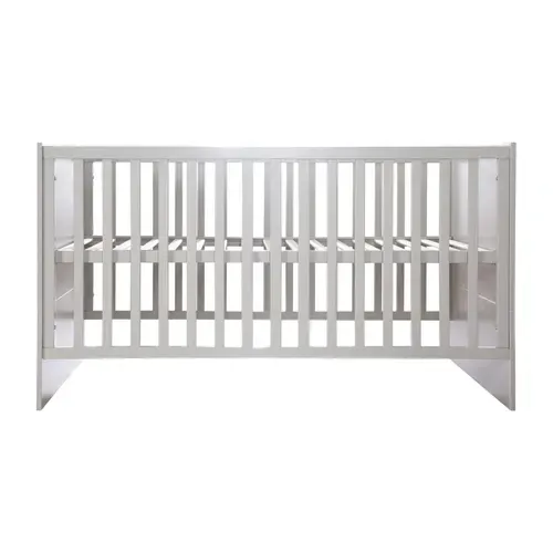 Lit Bébé évolutif Lea En Bois - Convertible En Lit Junior - Hauteur Réglable - Gris Clair