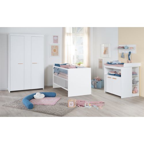 Lit Bébé évolutif Lilo - Hauteur Réglable - 70x140cm - Blanc