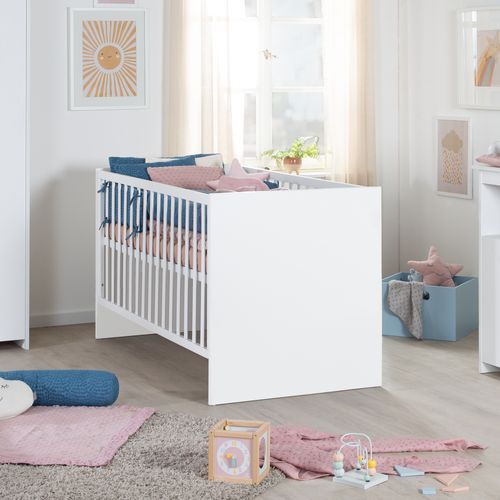 Lit Bébé évolutif Lilo - Hauteur Réglable - 70x140cm - Blanc