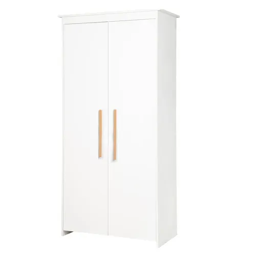 Armoire Bébé à 2 Portes Avec Penderie - Blanc Mat - Lilo
