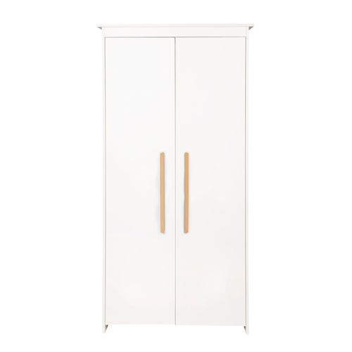 Armoire Bébé à 2 Portes Avec Penderie - Blanc Mat - Lilo
