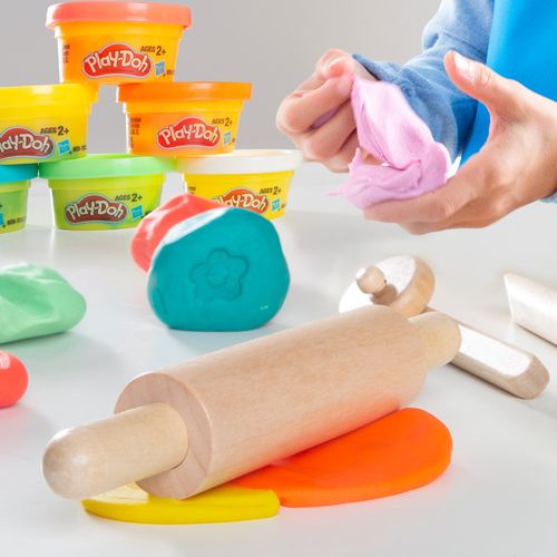 Play-Doh Disney Junior Tampons empilables, coffret de pâte à modeler, jouets préscolaires, loisirs créatifs pour filles et garçons, dès 2 ans