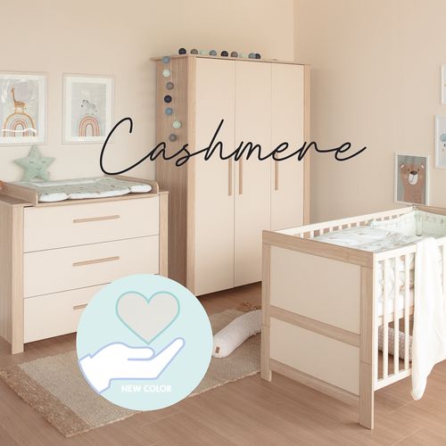 Lit évolutif 70x140 Convertible En Lit Junior - 3 Hauteurs - Bois Mélaminé Beige Et Chêne - Momo