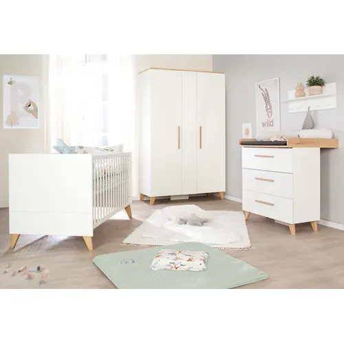Armoire Enfant Leon 2,5 Portes – Blanc / Chêne Clair