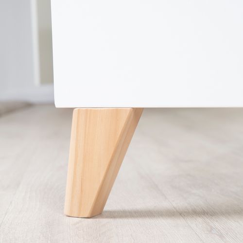 Armoire Enfant Leon 2,5 Portes – Blanc / Chêne Clair