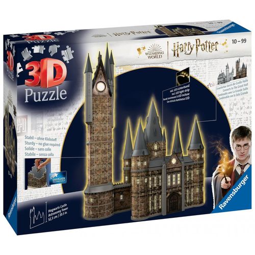 Puzzle 3d Château De Poudlard Illuminé La Tour D'astronomie / Harry Potter