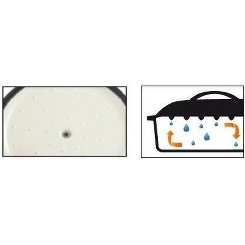 Marmite Ronde 24 Cm — Fonte Massive, Induction, 3,8 L, Couvercle Auto-arrosant