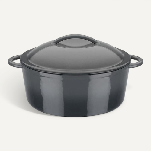 Marmite Ronde 24 Cm — Fonte Massive, Induction, 3,8 L, Couvercle Auto-arrosant