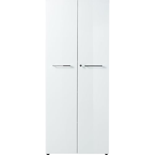 Armoire De Bureau Deux Portes 196 Cm Blanche Et Aspect Chêne Next