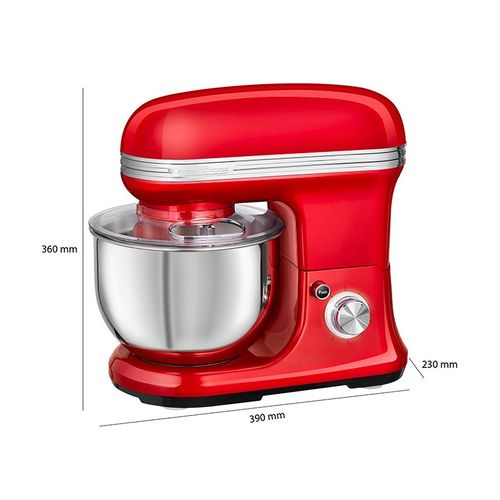Robot Pétrin Multifonction 1200w Vintage  PC-km 1197 Rouge