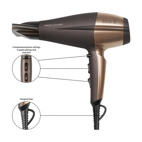 Sèche-cheveux 2200w PC-ht 3010 Marron