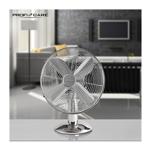 Ventilateur De Table Design Inox 25 Cm  PC-vl 3062 M